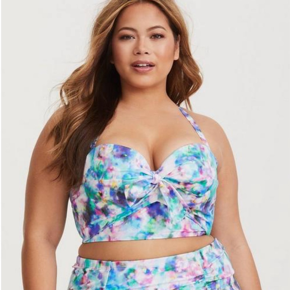 Torrid Watercolor Multi Lightly Lined Bikini Top